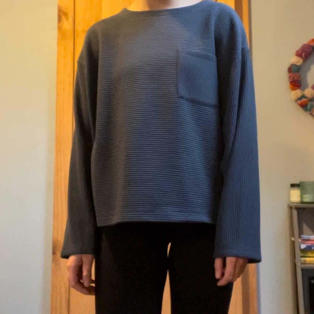 Blue-grey quilted shirt